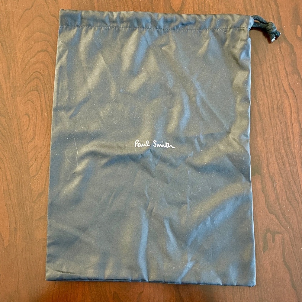 Paul Smith dust bag, black drawstring bag, medium size 15.5 x 11.5